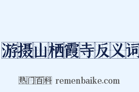 游摄山栖霞寺反义词是什么意思的图片
